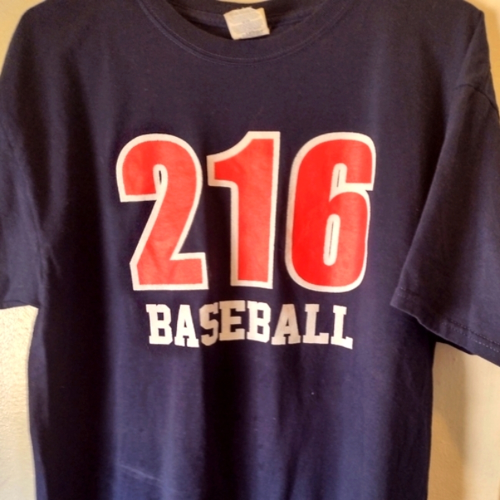 216 Baseball, ⚾ Cleveland, Men's Large Tshirt,Gooo Tribe & FREE THANK YOU GIFT